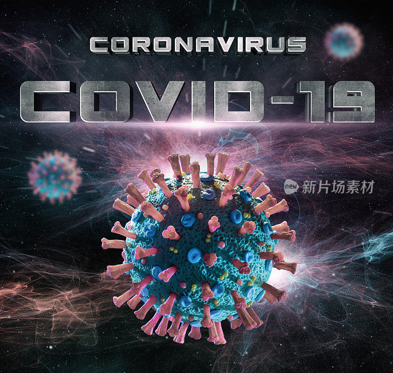 冠状病毒- COVID-19漂浮微观宏观模型